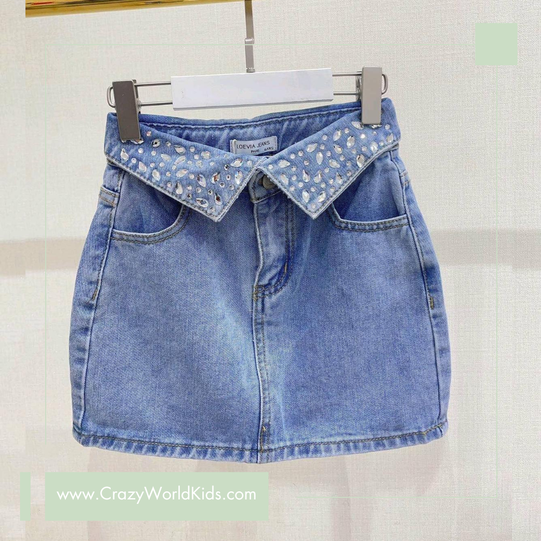 Gonna in denim disponibile dalla 4 alla 14 anni