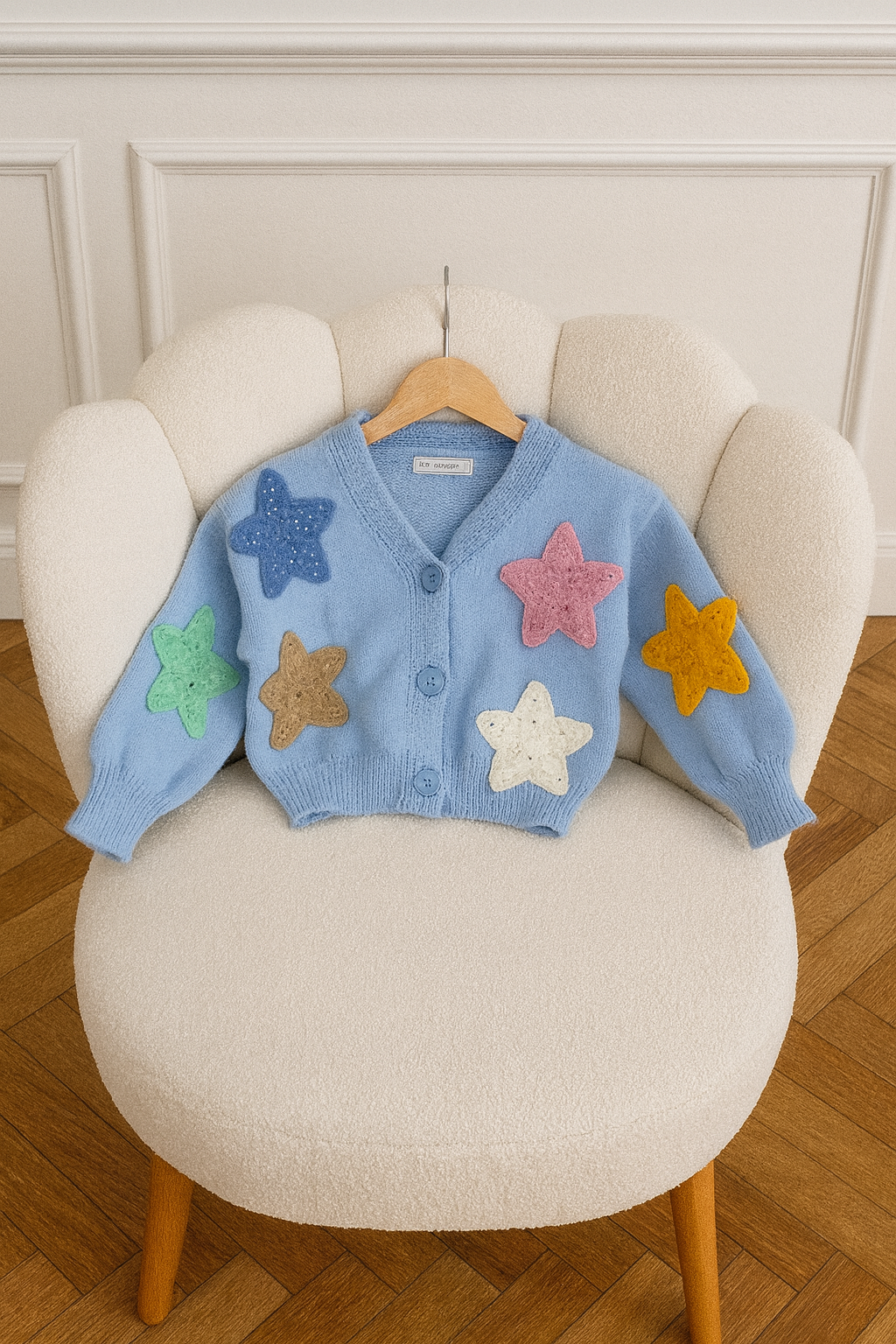 Cardigan azzurro Blu Sky Stars
