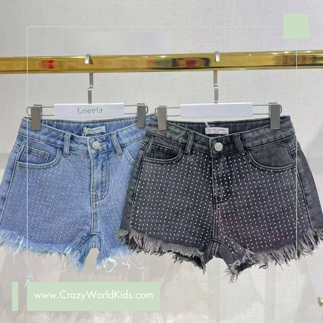 Shorts in denim blu Diamond disponibili dalla 4 alla 14 anni