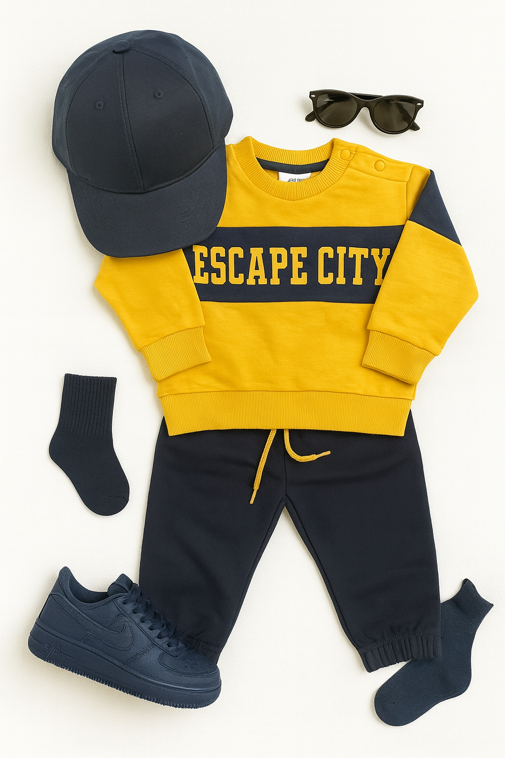 Tuta neonato ESCAPE CITY YELLOW