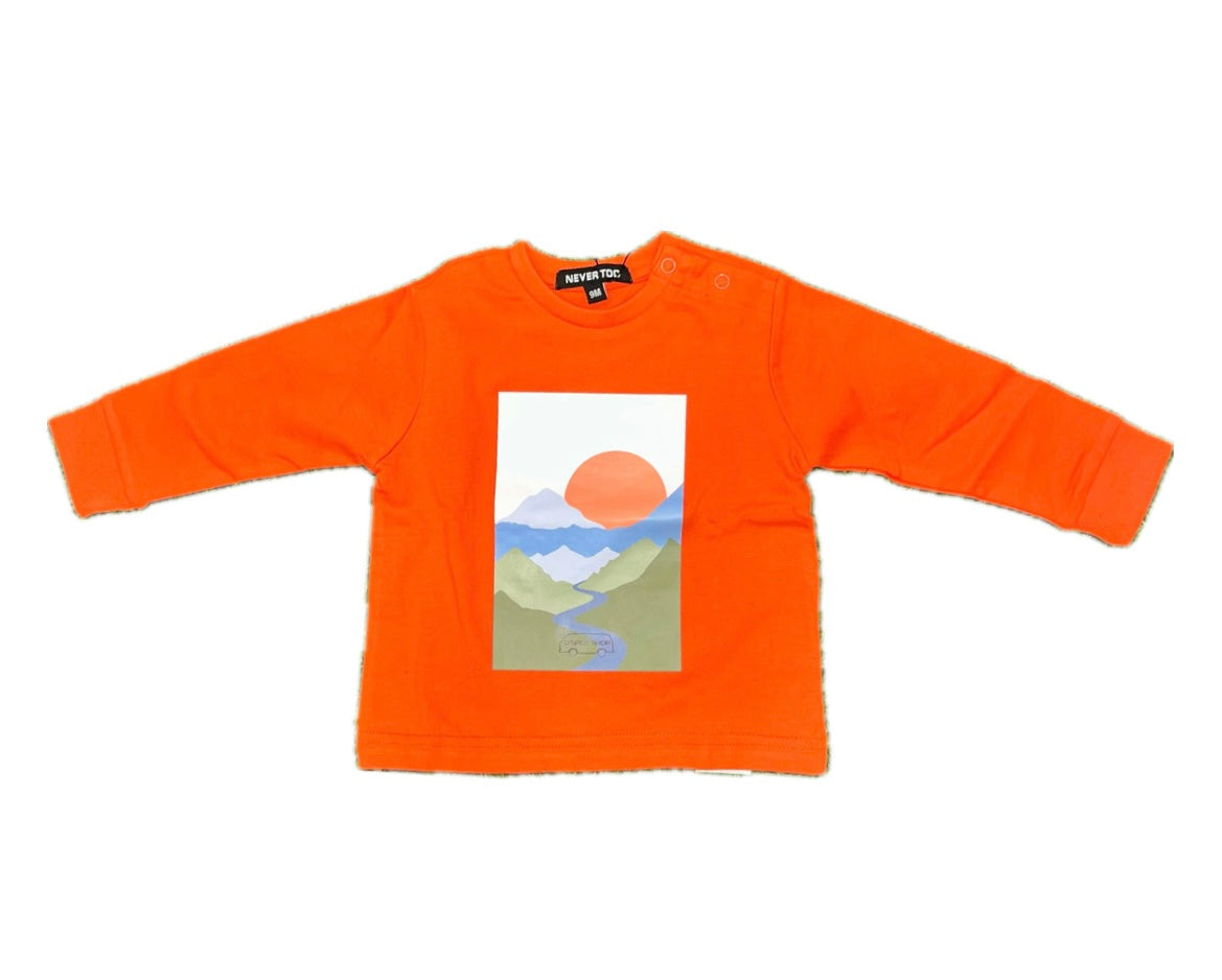 T-shirt arancione disponibile dalla 3 alla 7 anni