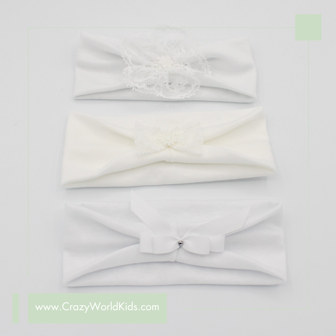 Fascette cerimonia 100% cotone disponibili in bianco e panna
