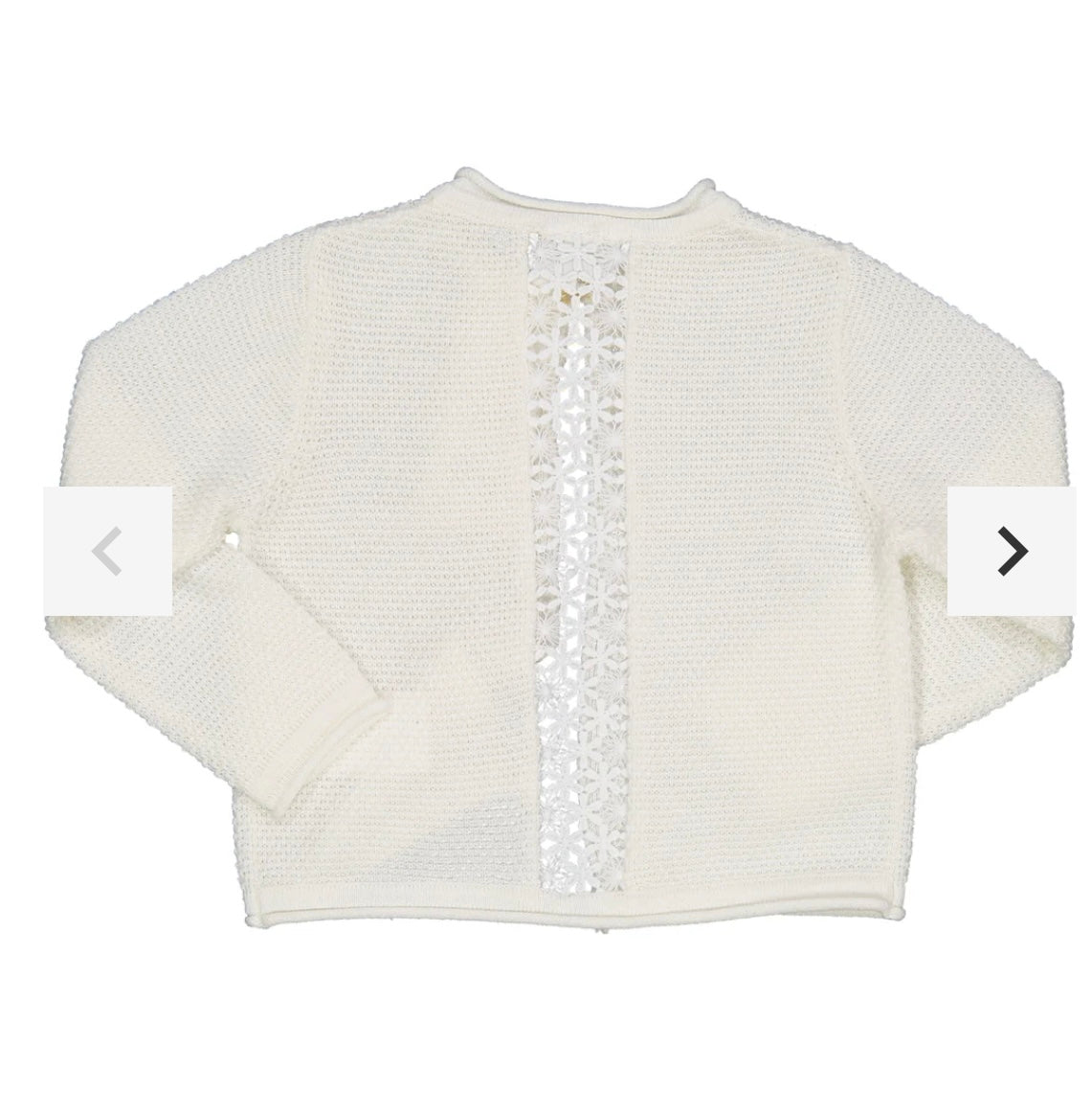 Cardigan con ricami disponibile dalla 12 alla 36 mesi