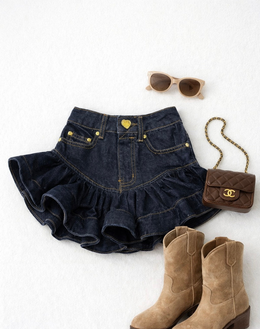 Gonna jeans butterfly