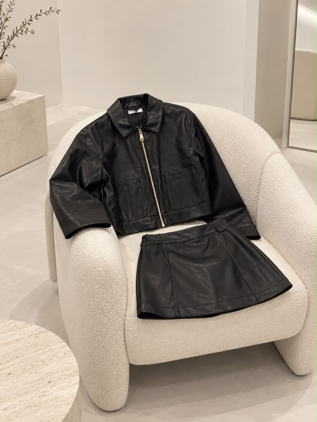 Bomber in ecopelle