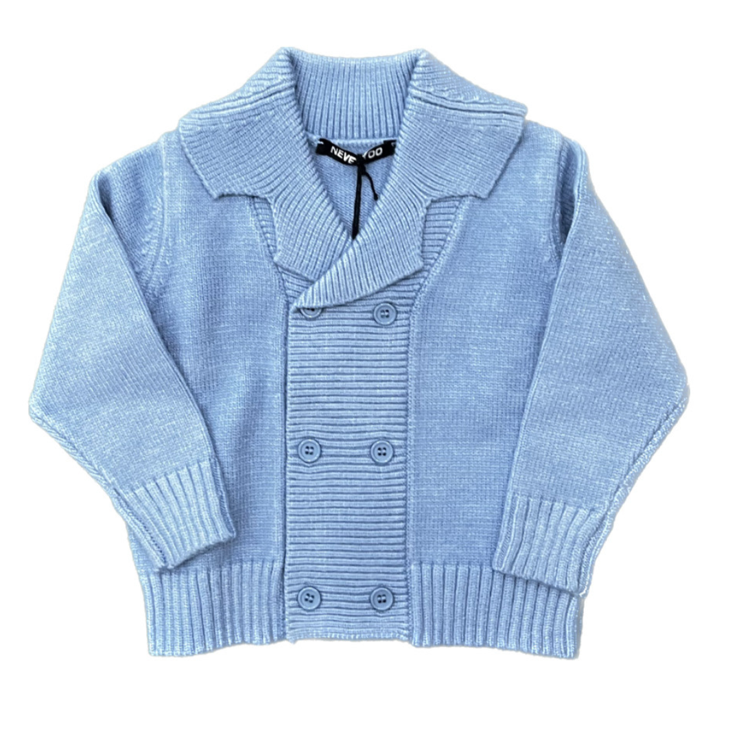 Cardigan azzurro disponibile dalla 9 alla 30 mesi