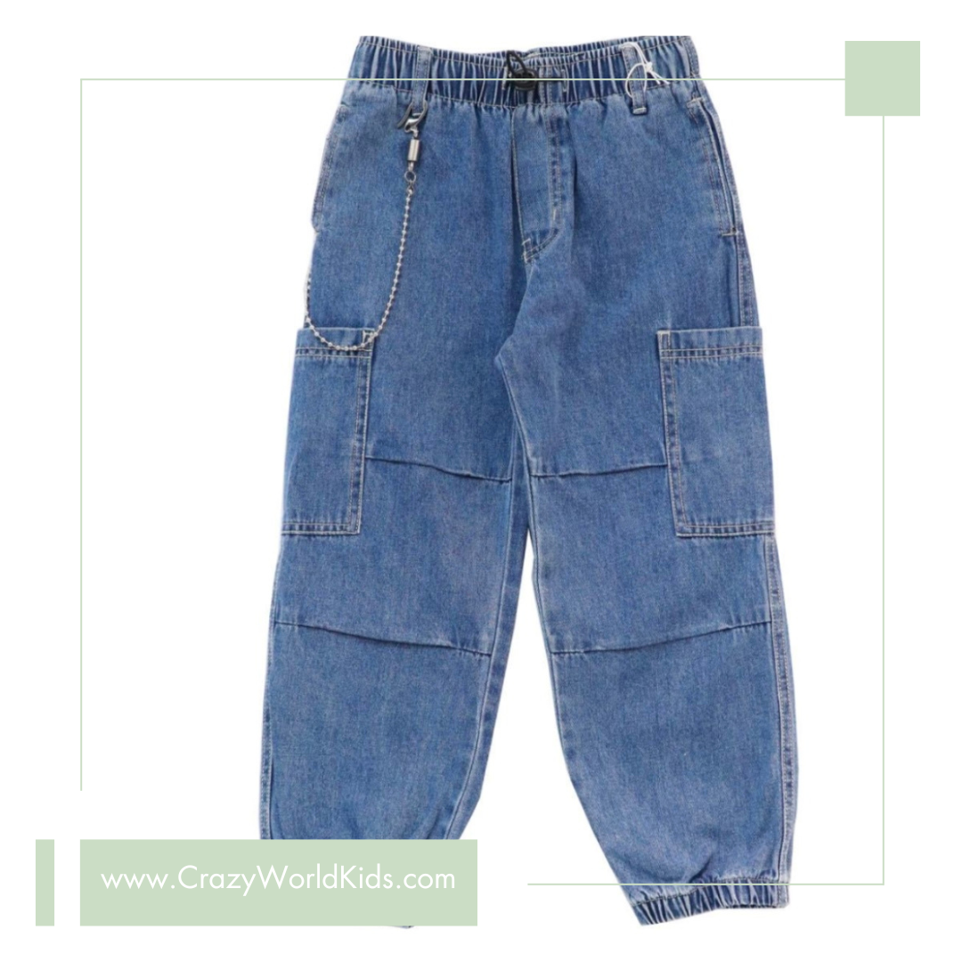 Jeans cargo disponibile dalla 4 alla 12 anni
