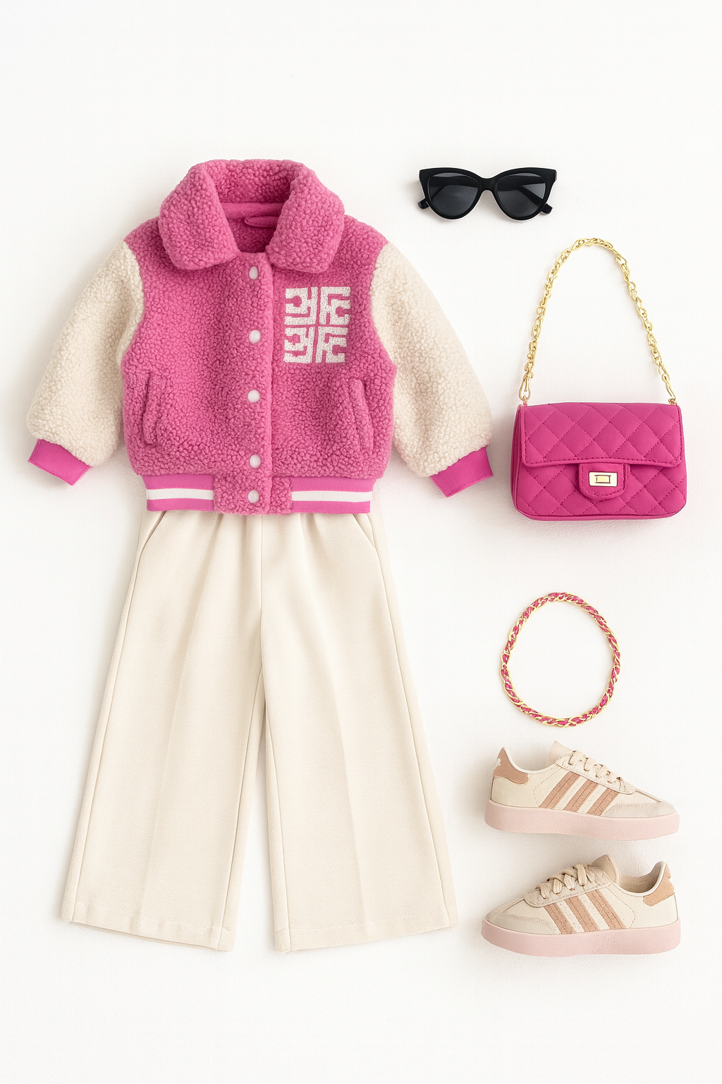 Cappotto college neonata PINK TEDDY