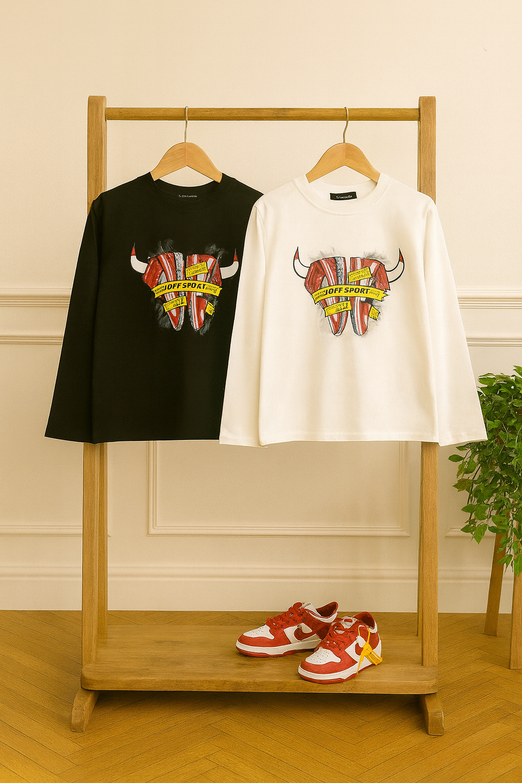 Maglia Off Sport bianca e nera