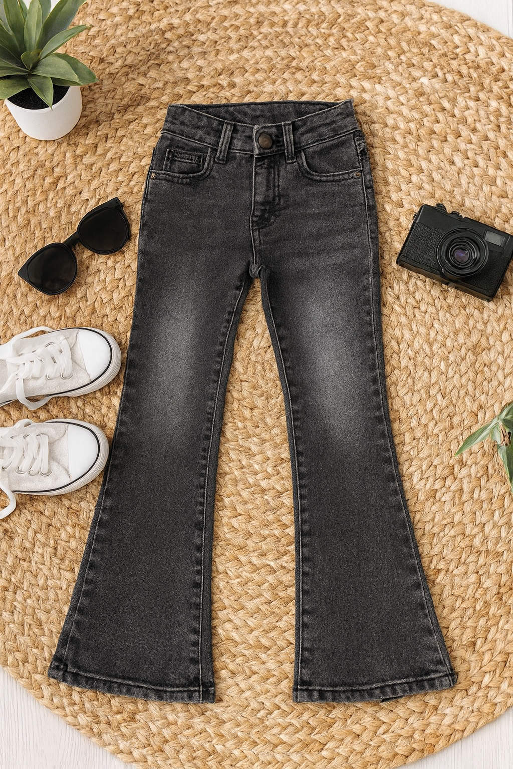 Jeans nero a zampa Eclipse