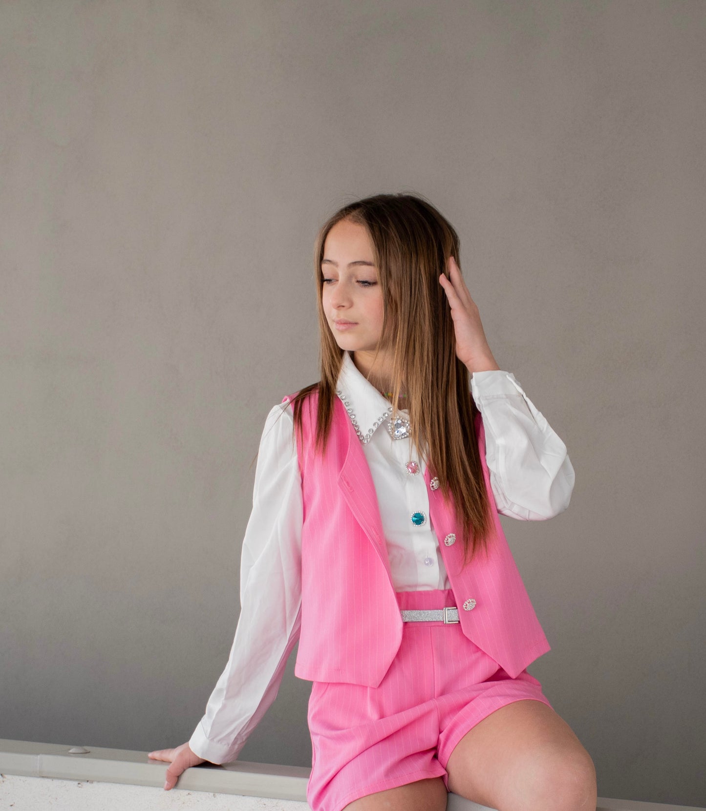 Completo due pezzi gilet e bermuda