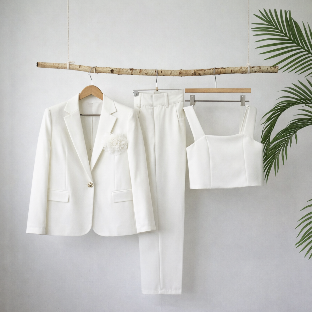 Pantalone elegante FLEUR DE NEIGE