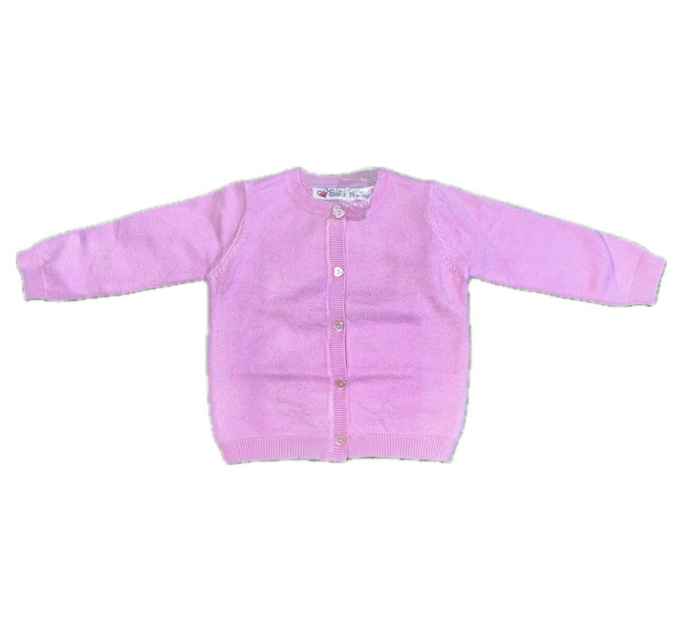 Cardigan disponibile in rosa e bianco dalla 12 alla 36 mesi