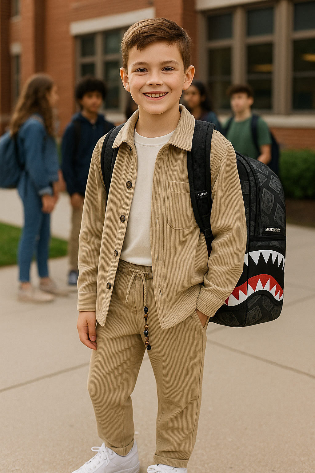 Pantalone Beige Velvet Vibes