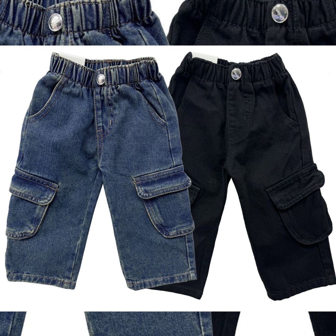 Jeans Lollitop cargo disponibile in due varianti di colore dalla 12 alla 36 mesi