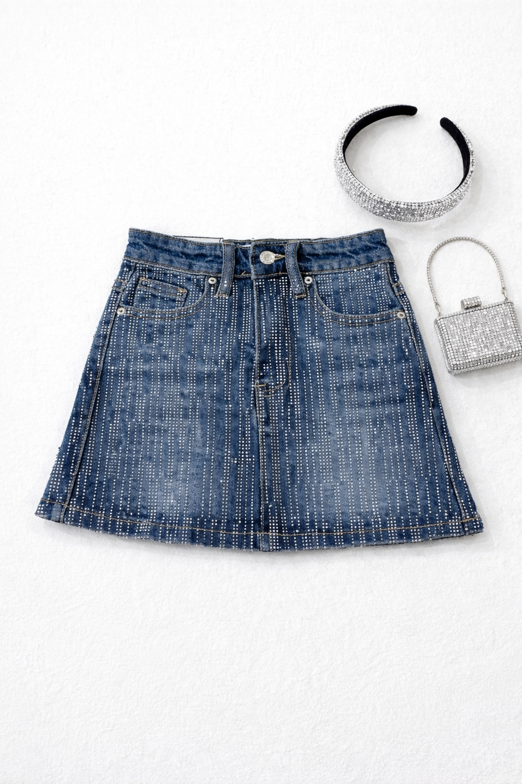 Gonna di jeans brillos