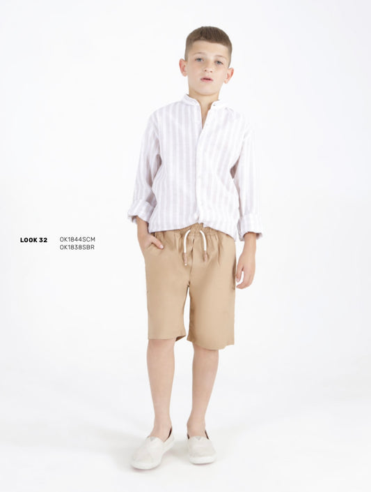 Camicia alla coreana disponibile dalla 3 alla 16 anni