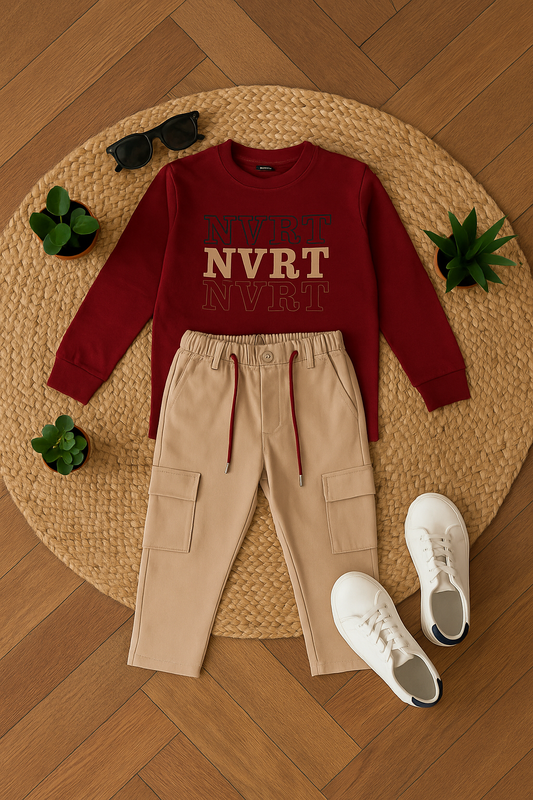 T-shirt bordeaux NVRT