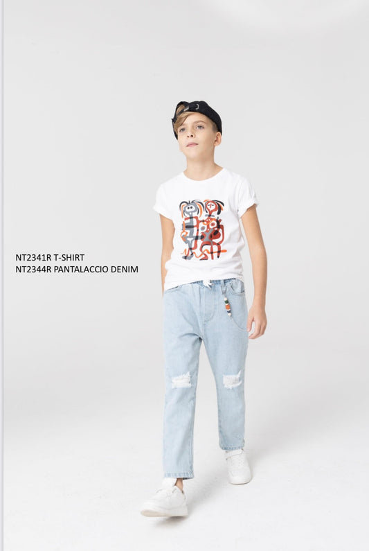 Pantalone denim disponibile dalla 8 alla 18 anni
