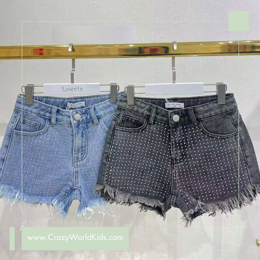 Shorts in denim blu Diamond disponibili dalla 4 alla 14 anni