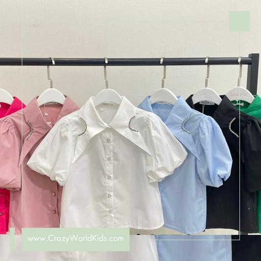 Camicia disponibile in bianco dalla 4 alla 14 anni