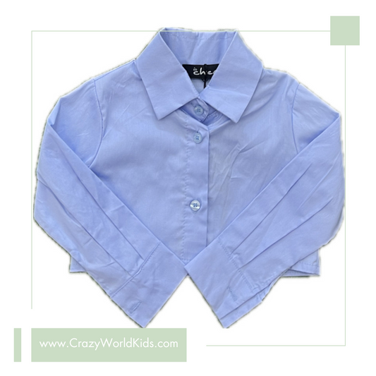 Camicia crop disponibile  dalla 4 alla 14 anni