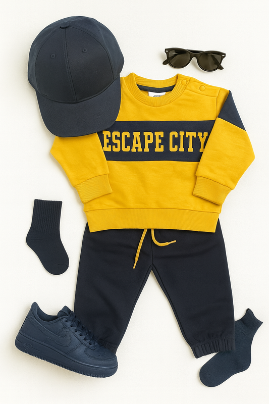 Tuta neonato ESCAPE CITY YELLOW