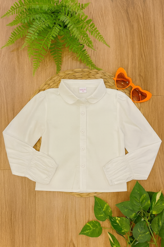 Camicia con manica a sbuffo