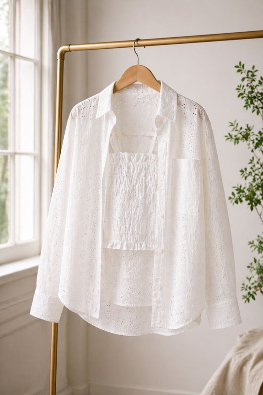 Camicia e top in pizzo SANGALLO