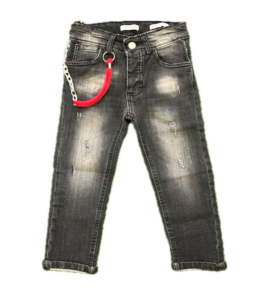 Jeans nero regular  fit disponibile  dalla 3 alla 16 anni