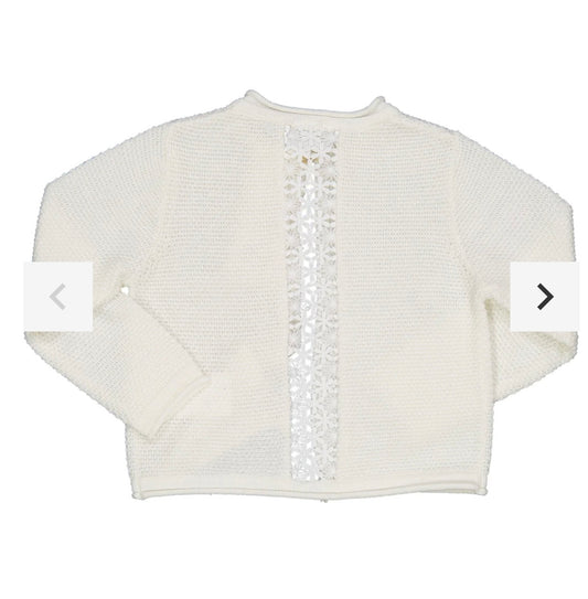 Cardigan con ricami disponibile dalla 12 alla 36 mesi