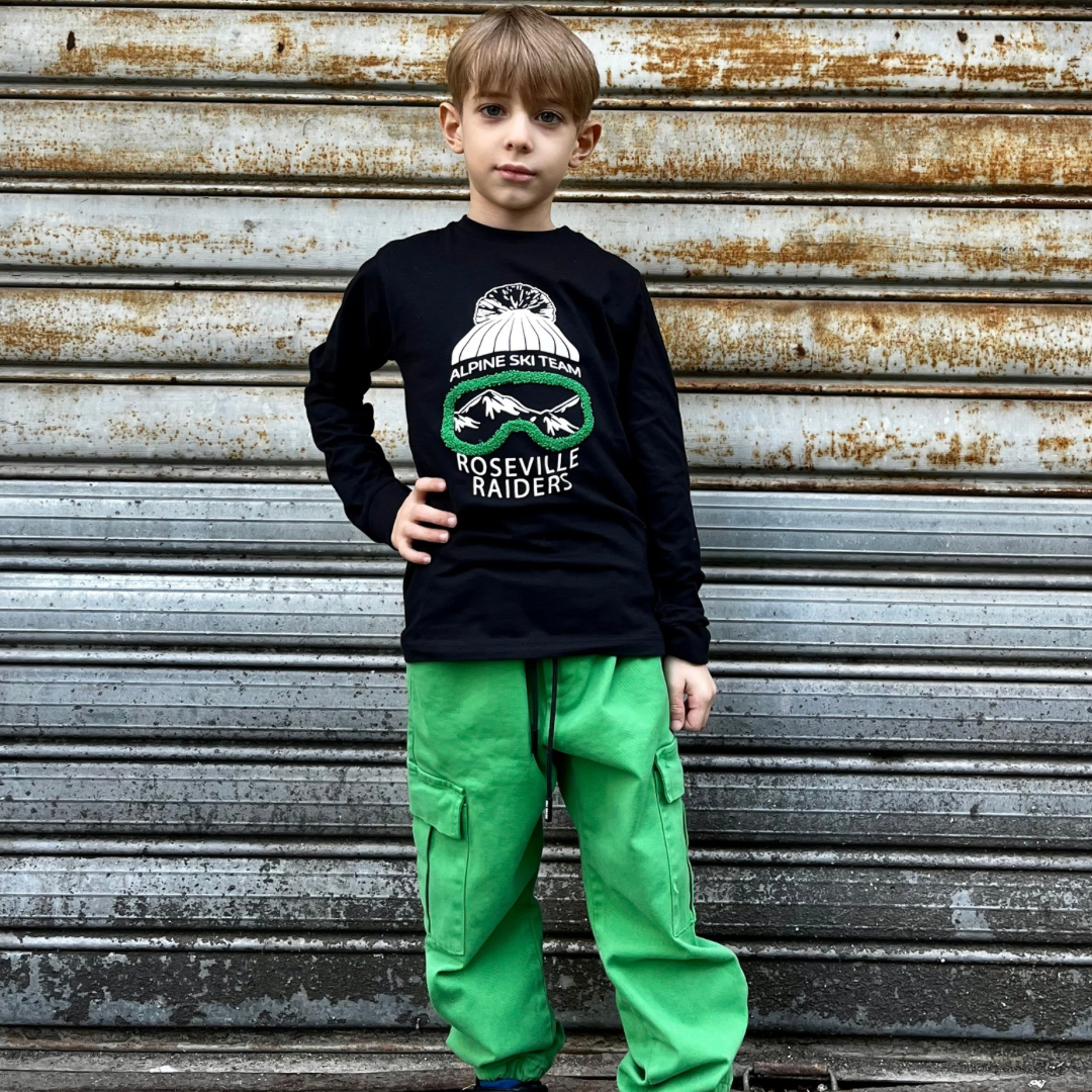 Pantalone verde cargo disponibile dalla 9 alla 30 mesi