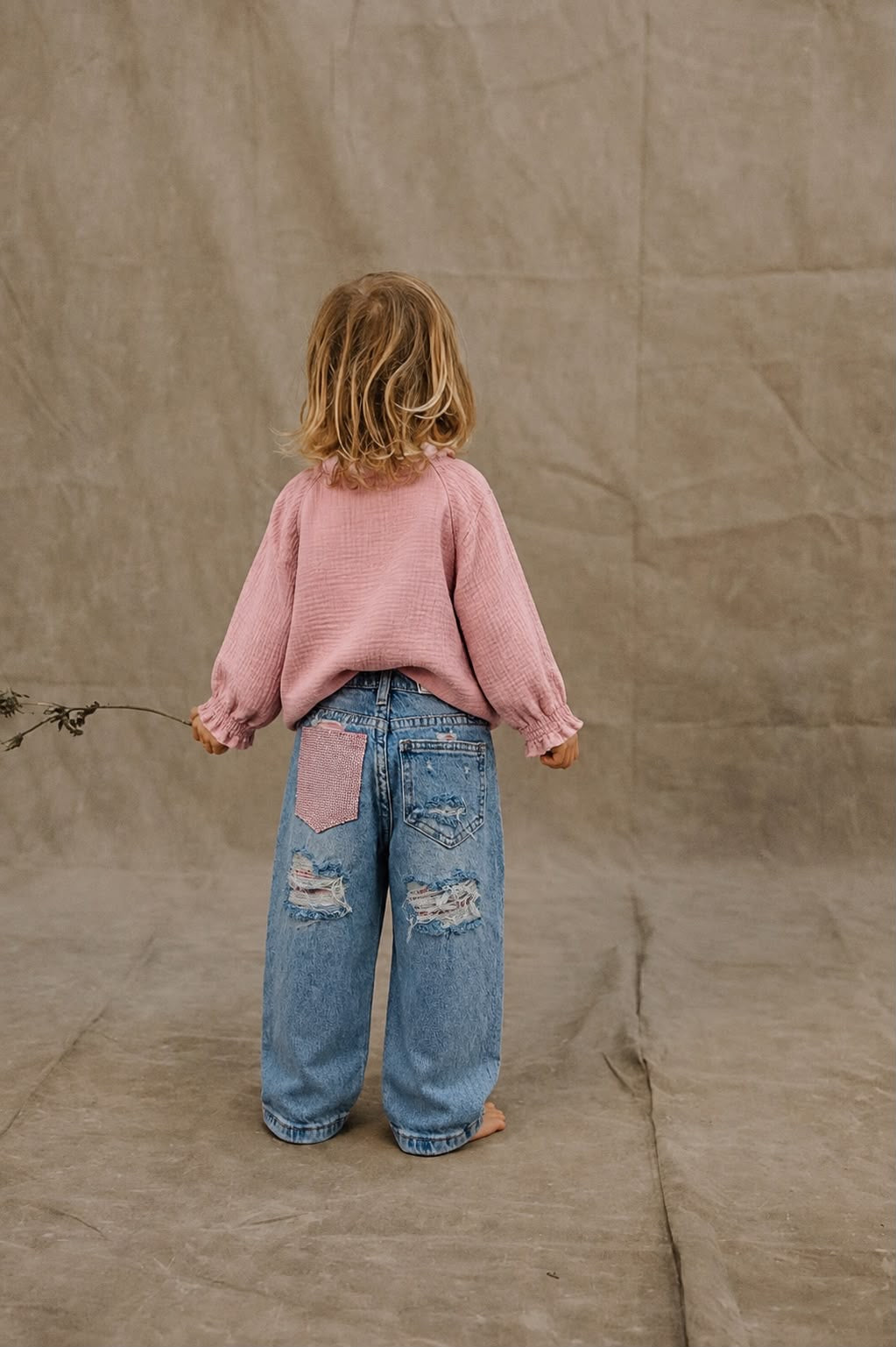 Jeans PINK BRILLOS POCKET neonata