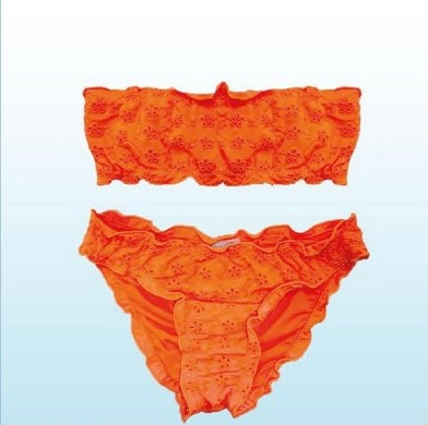 Costume a fascia fluo pizzo san Gallo