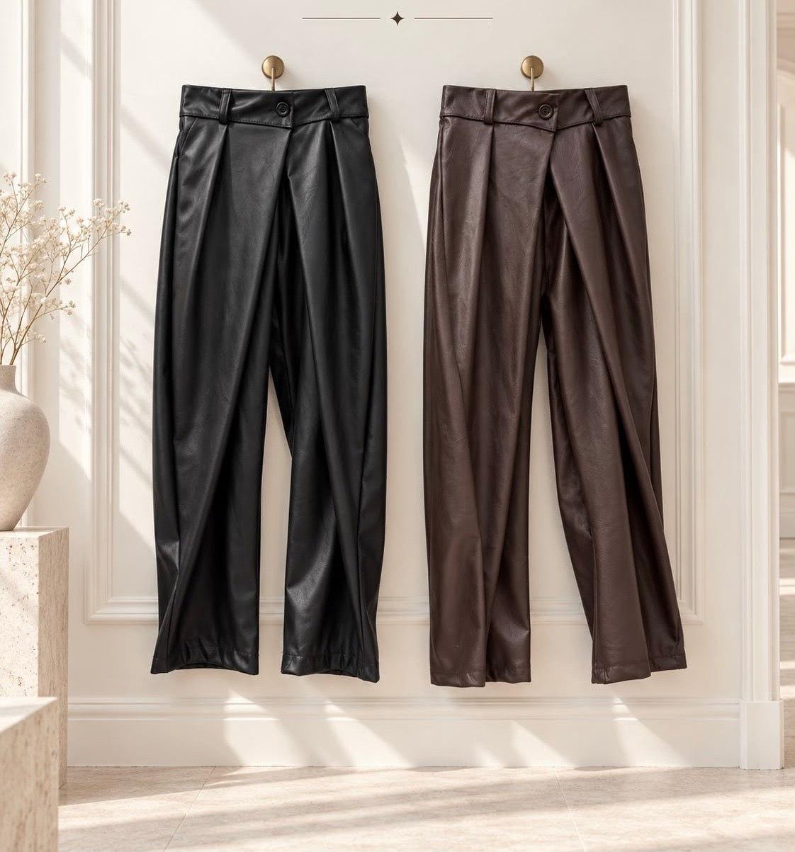 Pantalone in ecopelle balloon