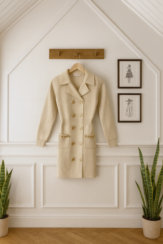 Vestito Chanel Vibes disponibile in nero e beige