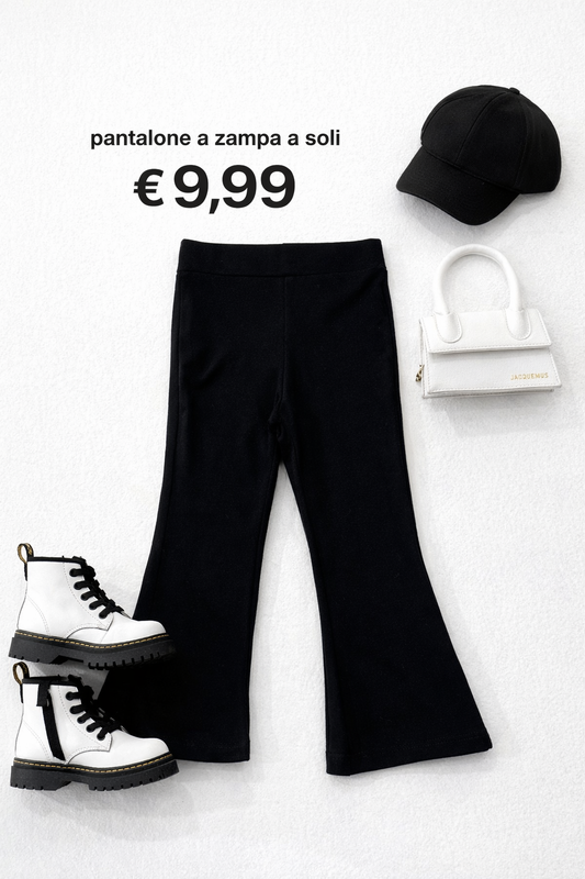 Pantalone a zampa nero