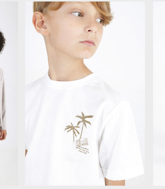 T-shirt palme disponibile dalla 3 alla 16 anni