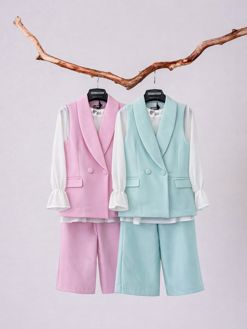 Tailleur smanicato 3 pezzi bimba PETALS