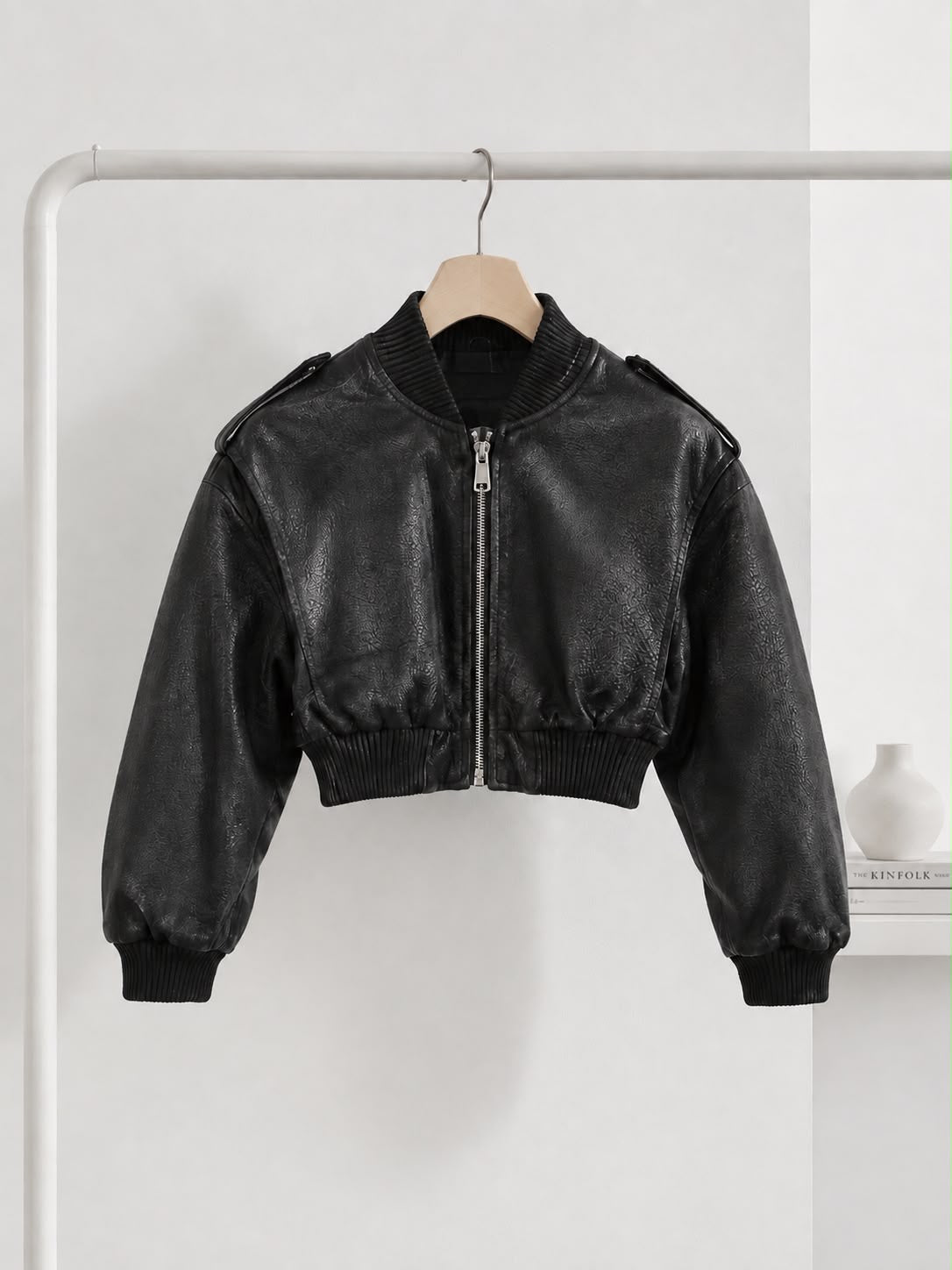 Bomber in ecopelle
