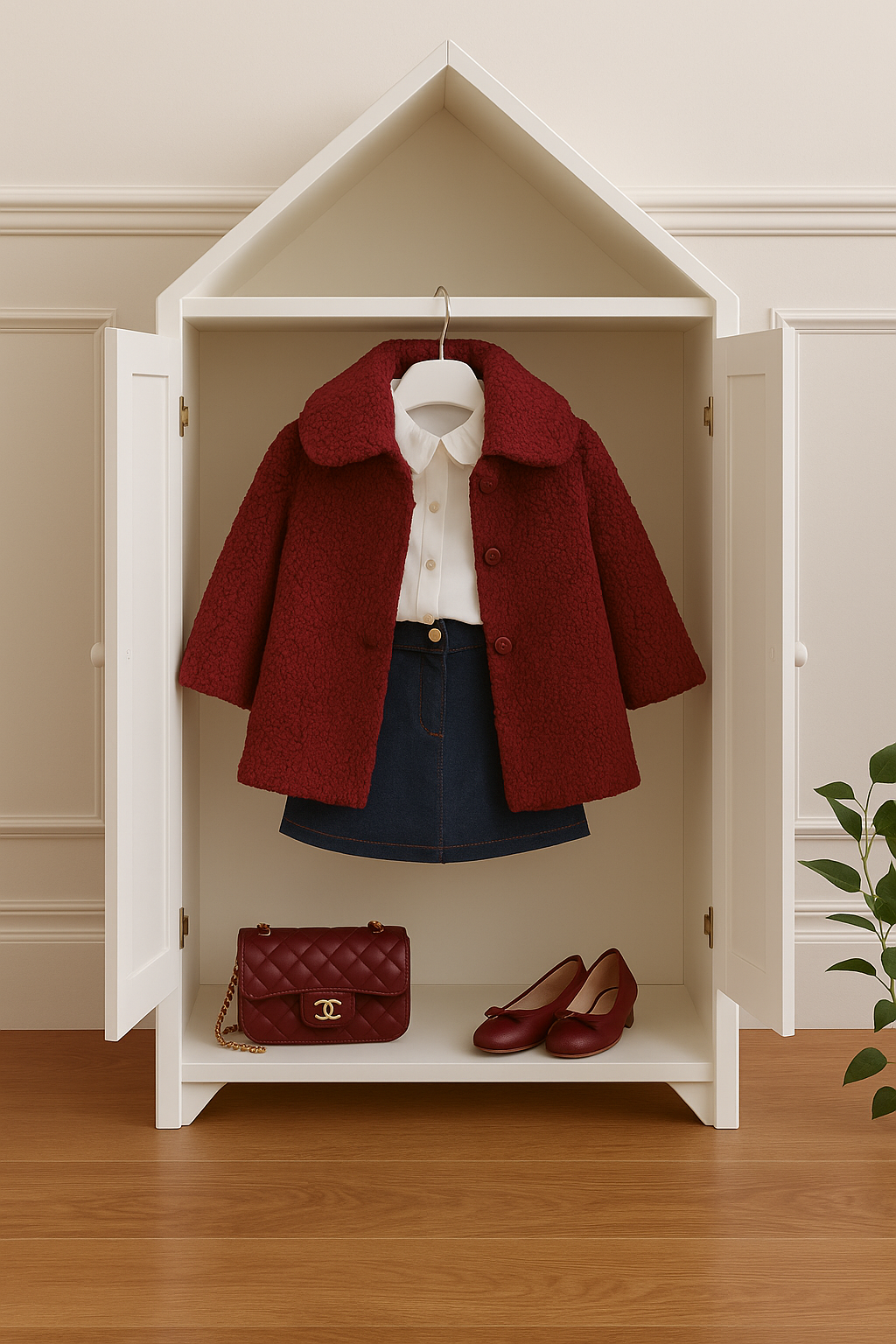 Cappotto Bordeaux Charme neonata