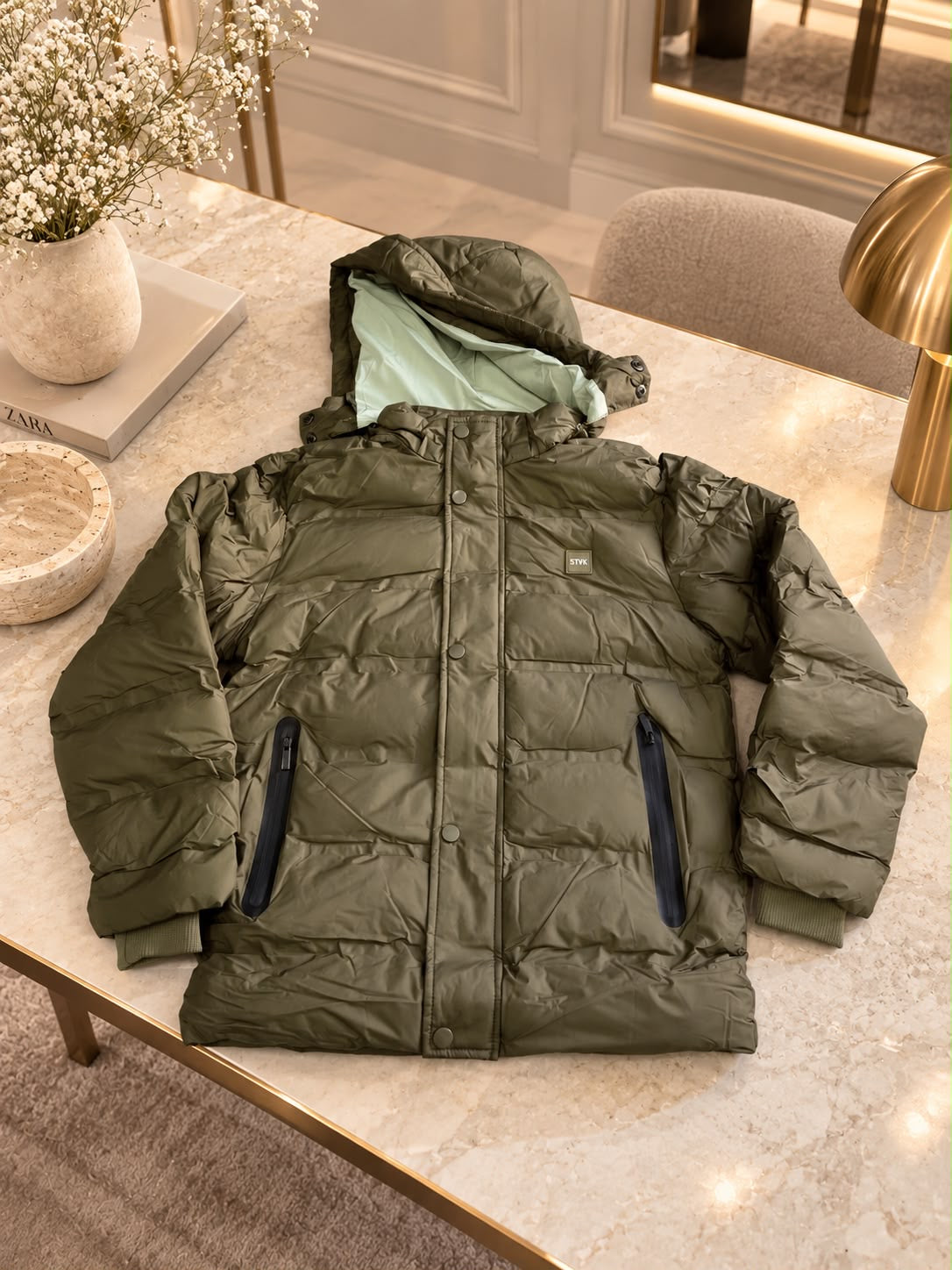 Giubbotto imbottito bimbo verde militare