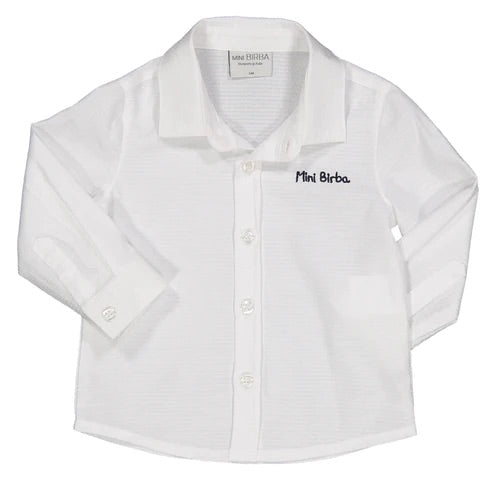Camicia bianca microfantasia 3/24 mesi