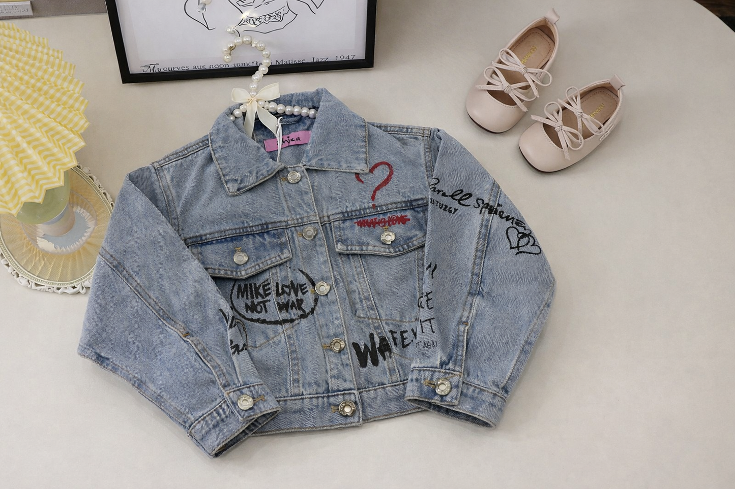 Giacca jeans con stampe COLOURFUL SPIRIT