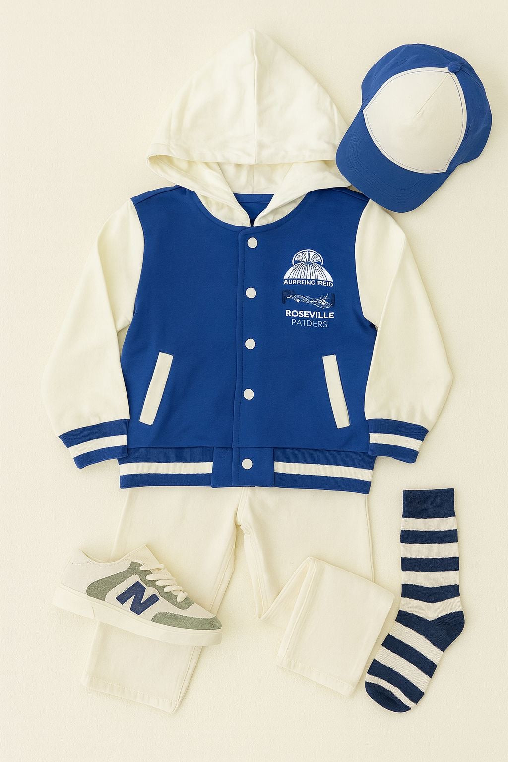 Felpa college blu elettrico ROYAL