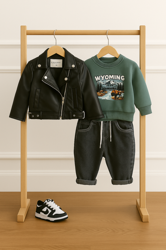 Felpa neonato verde Little Explorer