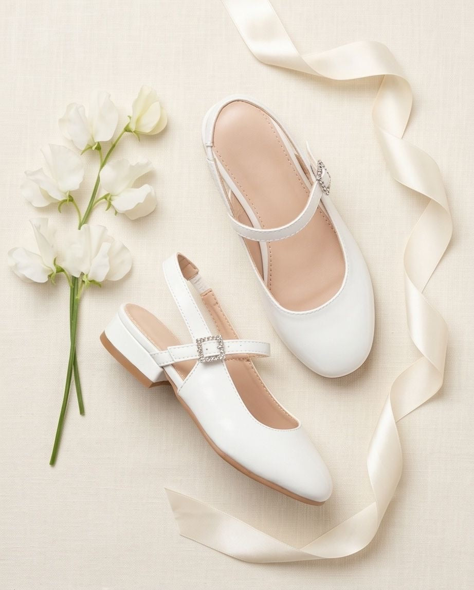 Ballerine SLINGBACK WHITE TRUSH