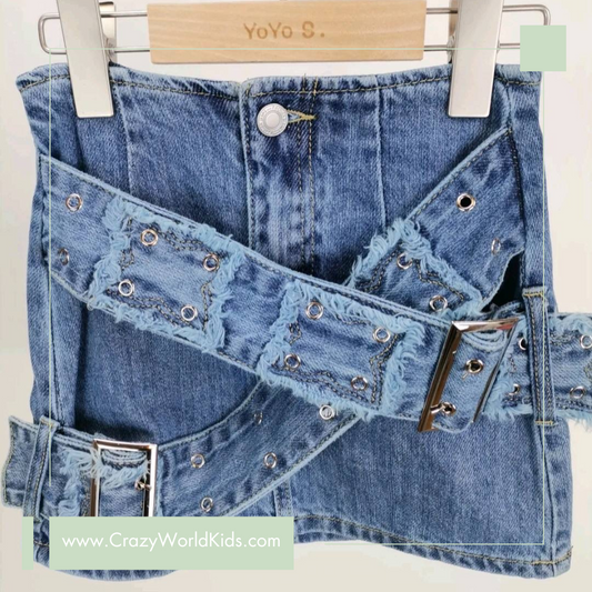 Minigonna in jeans disponibile dalla 4 alla 14 anni