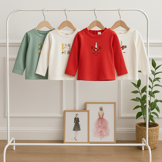 T-shirt Little Unicorn disponibile in bianco e corallo