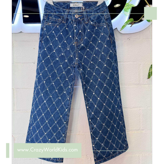 Jeans con brillantini disponibile dalla 4 alla 14 anni